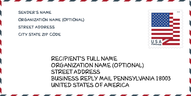 ZIP Code: city-Business Reply Mail