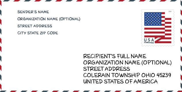 ZIP Code: city-Colerain Township