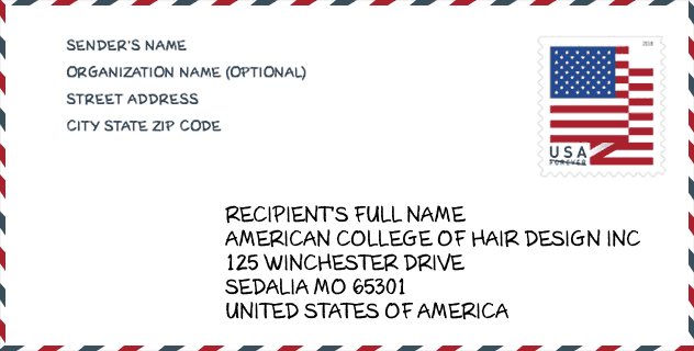 ZIP Code: American College of Hair Design Inc