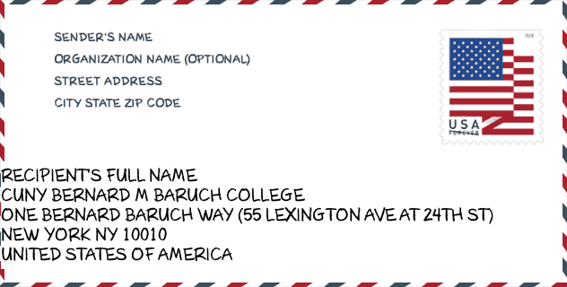 ZIP Code: CUNY Bernard M Baruch College