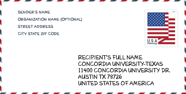 ZIP Code: Concordia University-Texas