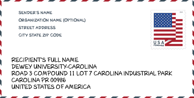 ZIP Code: Dewey University-Carolina