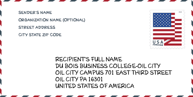ZIP Code: Du Bois Business College-Oil City