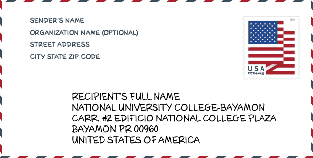 ZIP Code: National University College-Bayamon