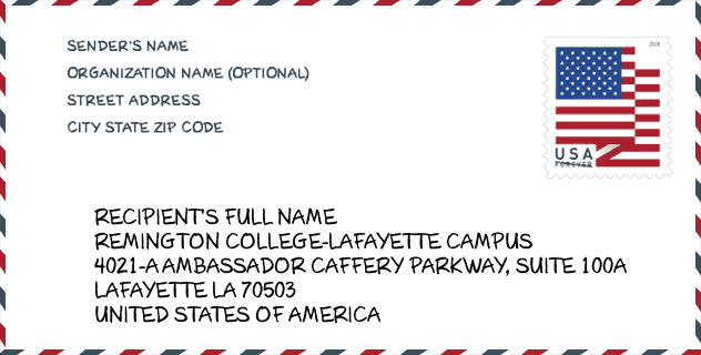 ZIP Code: Remington College-Lafayette Campus
