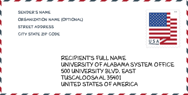 ZIP Code: University of Alabama System Office