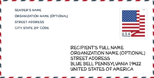 ZIP Code: city-Blue Bell