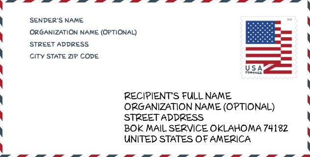 ZIP Code: city-Bok Mail Service