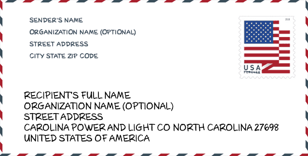 ZIP Code: city-Carolina Power And Light Co