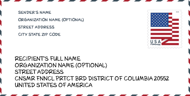 ZIP Code: city-Cnsmr Fnncl Prtct Brd
