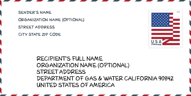ZIP Code: city-Department Of Gas & Water
