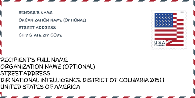 ZIP Code: city-Dir National Intelligence