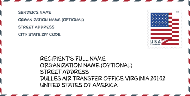 ZIP Code: city-Dulles Air Transfer Office