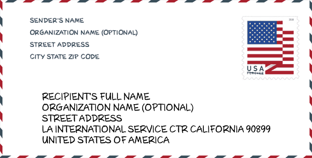 ZIP Code: city-La International Service Ctr