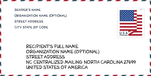 ZIP Code: city-Nc Centralized Mailing