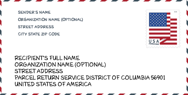 ZIP Code: city-Parcel Return Service