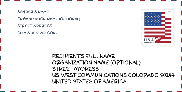 ZIP Code: city-Us West Communications