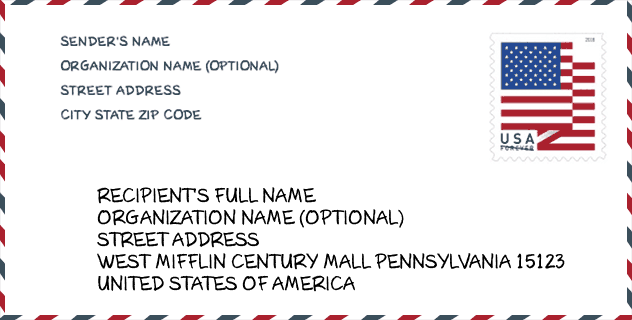 ZIP Code: city-West Mifflin Century Mall
