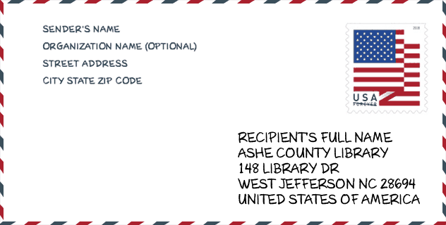 ZIP Code: library-ASHE COUNTY LIBRARY