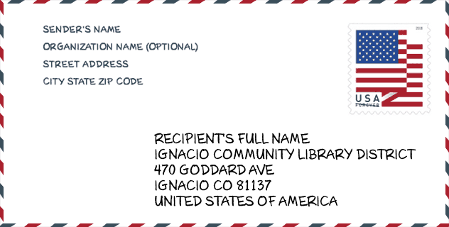 ZIP Code: library-IGNACIO COMMUNITY LIBRARY DISTRICT