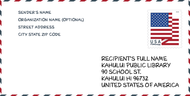 ZIP Code: library-KAHULUI PUBLIC LIBRARY