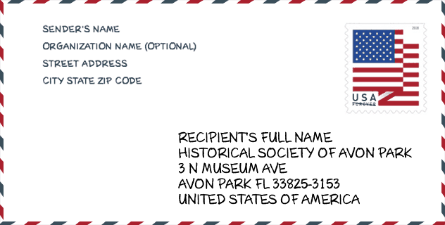 ZIP Code: museum-HISTORICAL SOCIETY OF AVON PARK