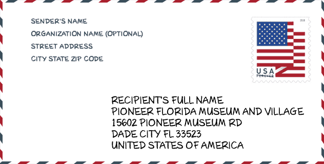 ZIP Code: museum-PIONEER FLORIDA MUSEUM AND VILLAGE