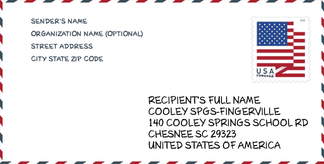 ZIP Code: school-Cooley Spgs-fingerville