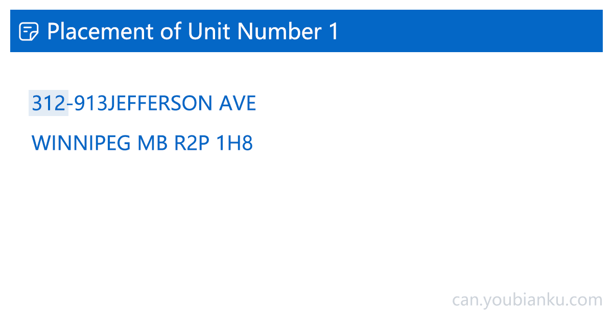 Placement-of-Unit-Number-one