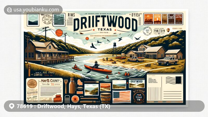 Modern illustration of driftwood art installation, showcasing natural beauty and artistic creativity, perfect for coastal-themed decor and interior design.